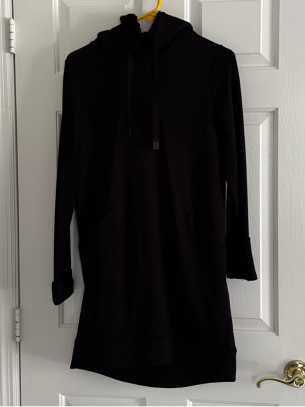 Athleta Black Extra Long Hoodie Sweatshirt